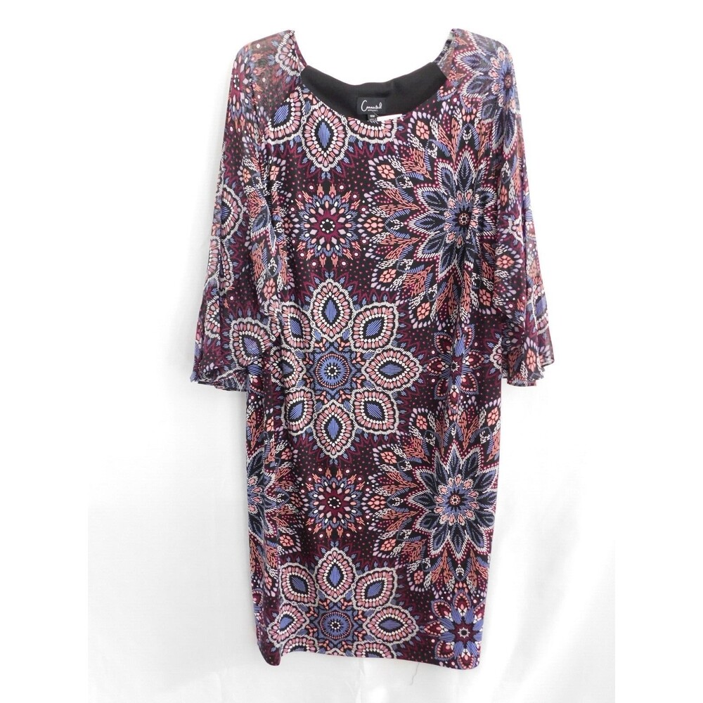 Connected Apparel Size 18 Womens Black, Pink, White, Purple Dress Size 18
